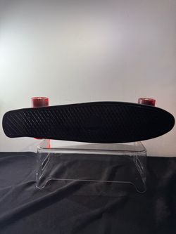 22” Mini Cruiser Skateboard Black Red Wheels w/ Carrying Bag