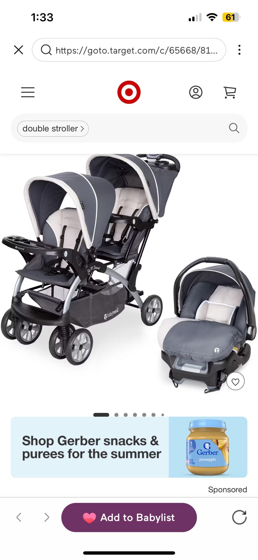Double Stroller And Car Seat Carrier