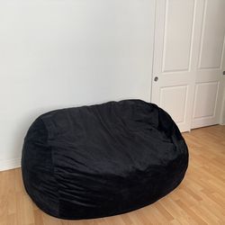 Giant Bean Bag - 6' Black - Barely used