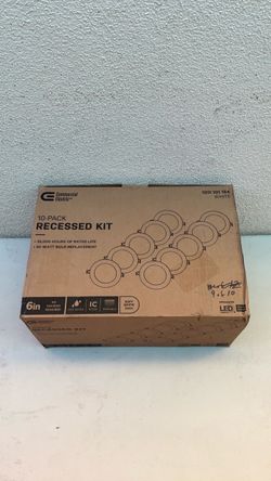 Commercial Electric 6in LED Recessed Kit 10-Pack