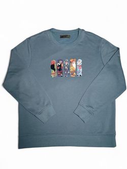 Vintage GiorDano *DeadStock* Anime Y2K Gorillaz “DARE” Artwork Style Graphic Blue Crewneck Cotton Sweatshirt 2000s - Size XL