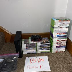 Xbox 360 Slim With 56 Games