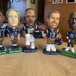 Set Of 5 St  Louis Rams 2000 Super Bowl Bobble Heads