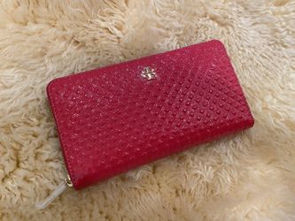 Tory Burch Marion Embossed Patent Zip Continental Wallet