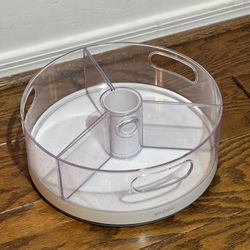 YouCopia Crazy Susan Lazy Susan Organizer, 6 BPA-Free Removable Clear Bins with Handles