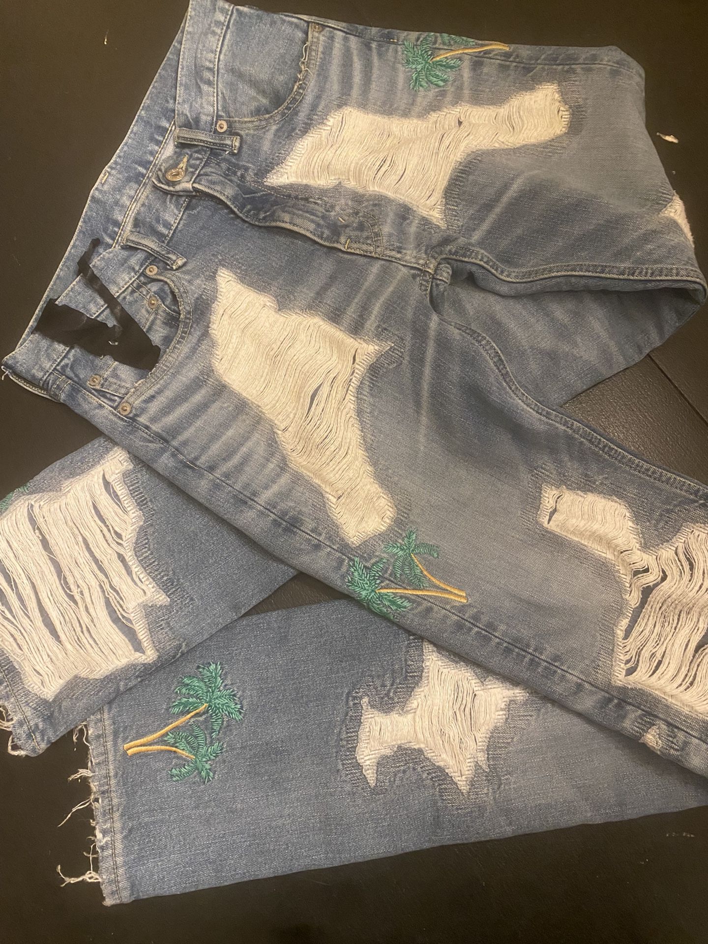 Vlone Runway Palm Tree Denim