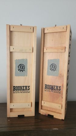 Empty Booker's Whiskey boxes