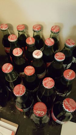 Antique coca cola bottles