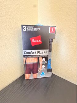 NEW Hanes Comfort Flex Fit Boxer Briefs 3-Pack Small