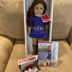 American Girl Doll Saige Doll, Book, and Accessories
