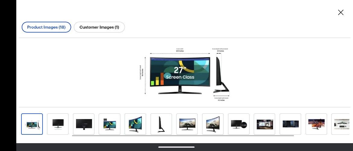 Selling 2 "Samsung - 27" S3 (S36GD) LED FHD 100Hz Curved Monitor (HDMI, D-sub) "