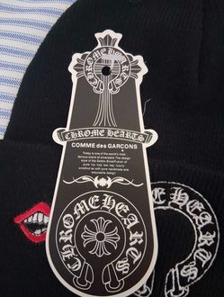 Chrome heart beanies