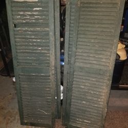 Old Wooden Shutters 15x55 Set Of 4
