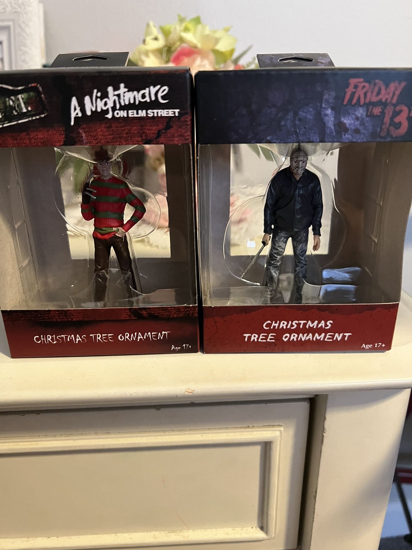 FREDDY AND JASON ORNAMENTS
