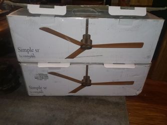 A 2 set of white simple ceiling fans