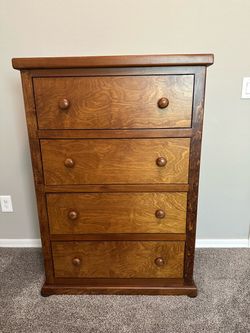 Tall 4 Drawer Wood Chest