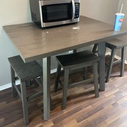 Pub table and stools