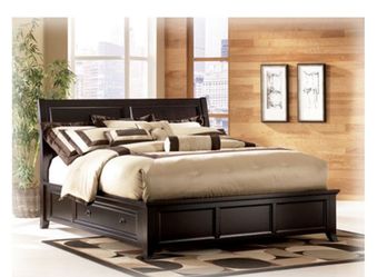 5 piece king size bedroom set-espresso ***  OBO Must Sell***