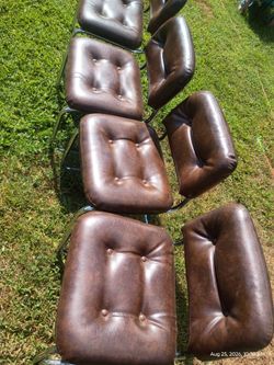 Mid-century modern leather chairs