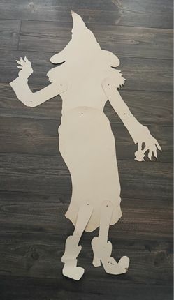 Vintage 1980 Beistle Company Halloween Witch Jointed Die-cut Decoration.
