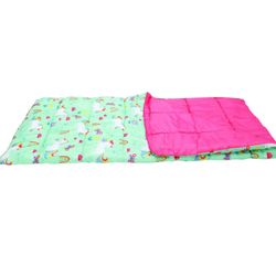 CRCKT Kids Rectangular Outdoor Sleeping Bag °50F Rating Multi-Color Unicorn Print