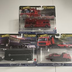 Hot Wheels Transports Set (Ferrari 250 GTO/Toyota AE86 Trueno/Lykan Hypersport)