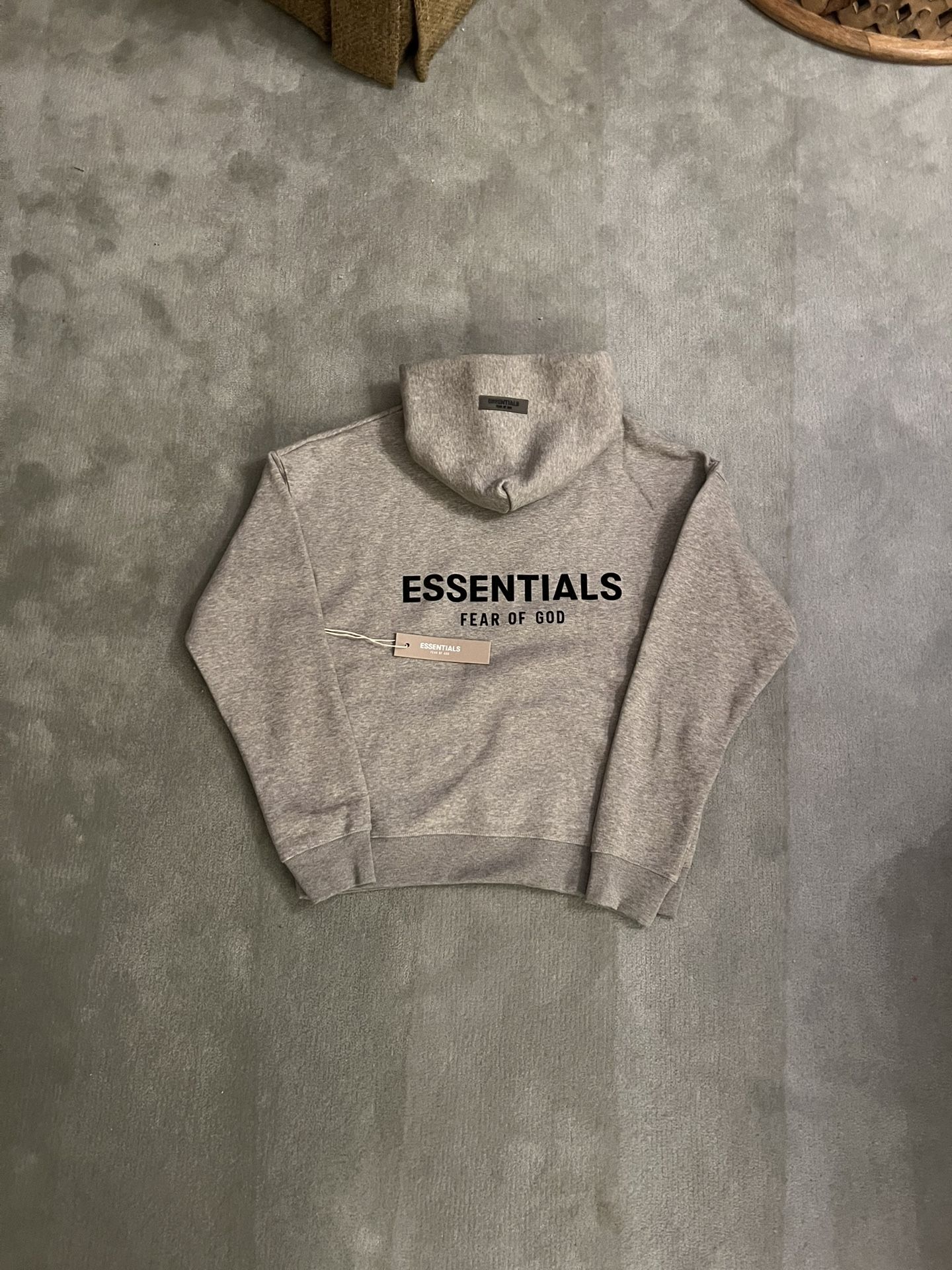 essentials hoodie size s