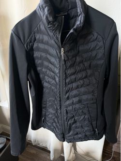 32 Degrees Black Quilted Hybrid Puffer Jacket size Medium