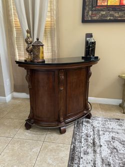 Antique Bar With Black Onyx Top