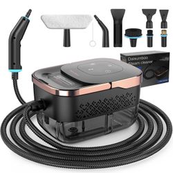 New-Steam Cleaner, 2500W Pressurized Heavy Duty Handheld Steamer with 1.32QT Tank & 10 Attachments – for Kitchen, Bathroom, Car, Floors, Tile, Furnitu