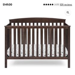 6-in-1 Crib Walnut Expresso 