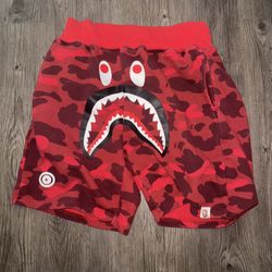 BAPE CAMO RED SHORTS