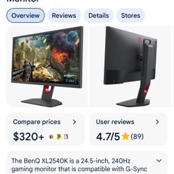 ZOWIE XL2540K Fast TN 240Hz 24.5 inch Gaming Monitor for Esports