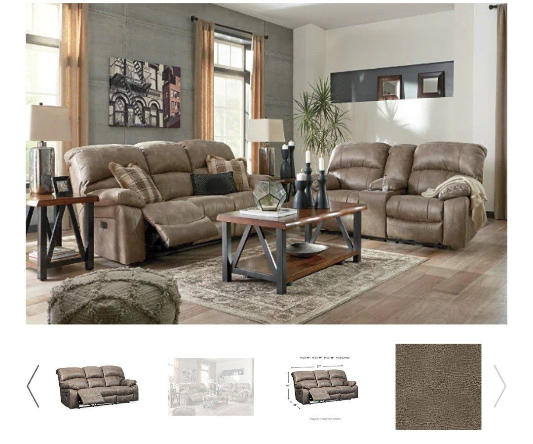 sofa couch set - 4 reclining seats