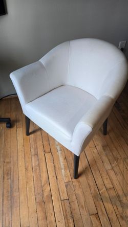 White accent chair