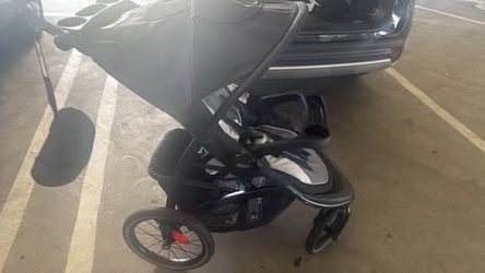 Black Jogging Stroller with Large Wheels