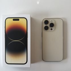 Used Gold apple iphone 14 pro factory unlocked like new 