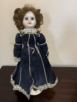 Creepy Halloween Victorian Porcelain Doll