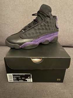 Ds Pair Of Jordan Retro 13’s Court Purple Size 5.5y