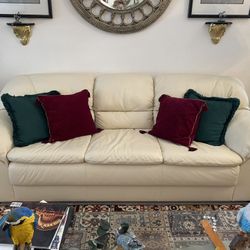 Genuine Leather couch, like NEW!  $500 OBO