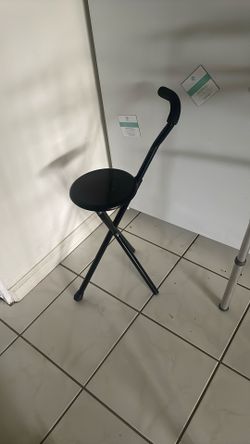 Foldable Walking Stick With A Seat