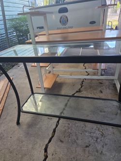 Very Nice entry table , glass