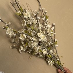 Artificial Long Stem White Flowers