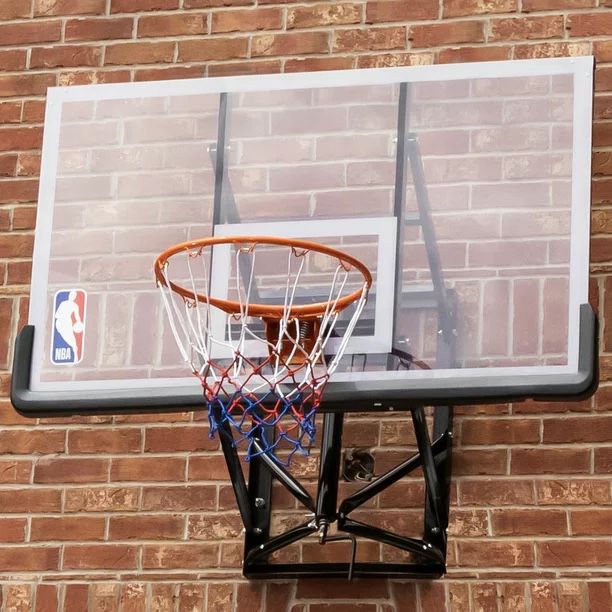 NBA Official 54 In. Wall-Mounted Basketball Hoop with Polycarbonate Backboard