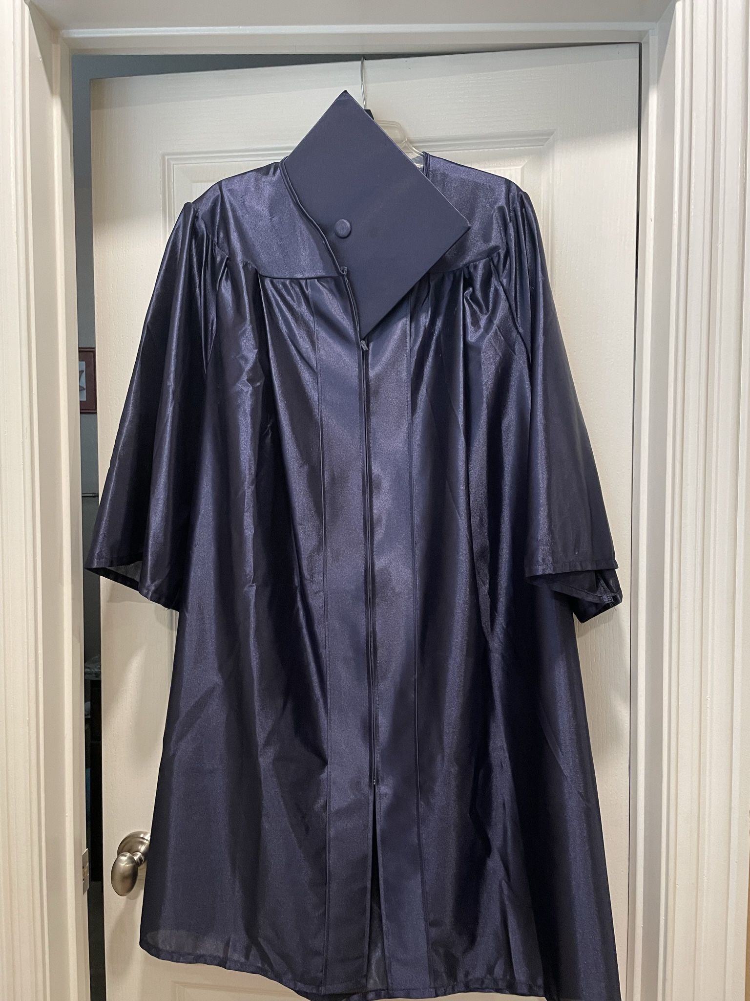 Blue Graduation Gown With Cap