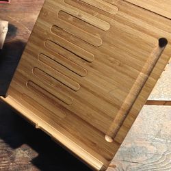 Tablet Book Wood Stand Side Slider