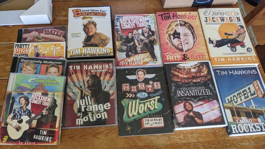 Tim Hawkins(Funny Clean Comic) Dvds, Cds And Book
