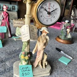 Porcelain Figures & Clock