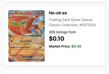 Ho-oh ex - 007/034 Classic Collection Pokmon TCG for Sale in San Diego, CA - OfferUp Ho-oh ex - 007/034 Classic Collection Pokmon TCG for Sale in San Diego, CA - OfferUp