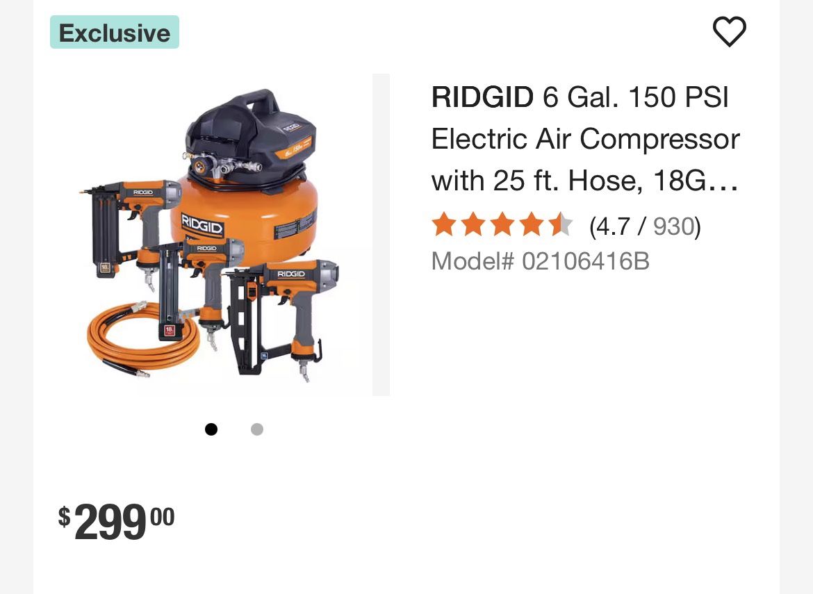 Ridgid Compressor Set